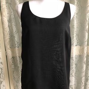 Black chiffon Tank Top